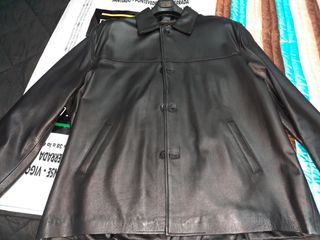 Chaqueta de Piel Negra Talla 60 