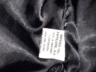 Chaqueta de Piel Negra Talla 60 