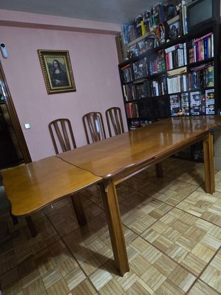 Mesa comedor madera. Extensible