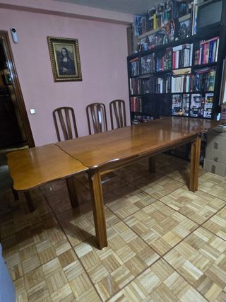Mesa comedor madera. Extensible