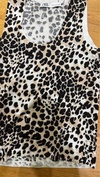 Top Zara Leopardo Tirantes Talla S