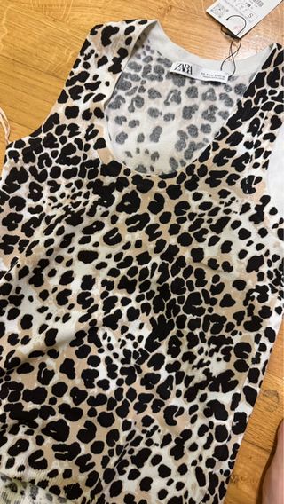 Top Zara Leopardo Tirantes Talla S