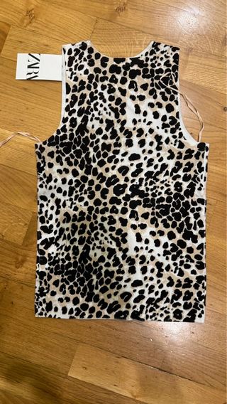Top Zara Leopardo Tirantes Talla S