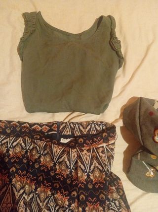 Lote Ropa m-Mujer: Top y Falda y regalo bolso.