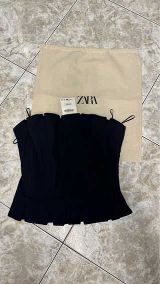 Top palabra de honor Zara negro M