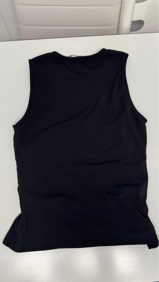 Top Zara Negro Talla M Fruncido