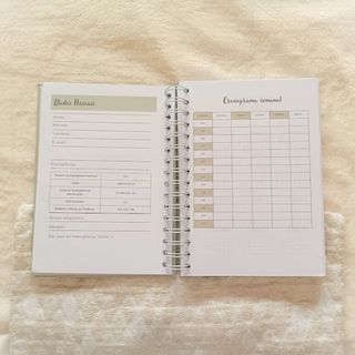 Agenda 2025 com Flores e Borboleta