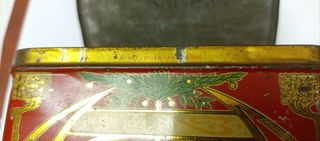 Caja metálica vintage perros paraguas