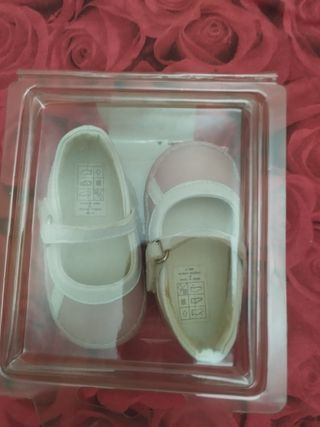 Scarpette bimba Fagottino rosa e bianche