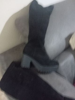 Botas altas negras con plataforma