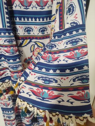 Vestido Largo Boho Kimono con Borlas
