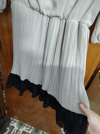 Vestido Beige y Negro