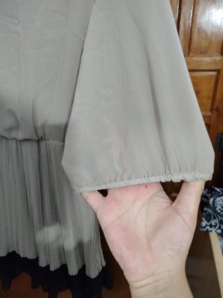 Vestido Beige y Negro