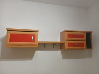 Cama juvenil estanterias y escritorio 