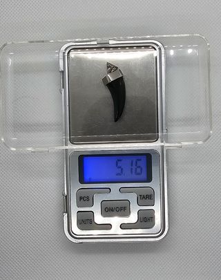 Colgante Cuerno Negro Plata 925