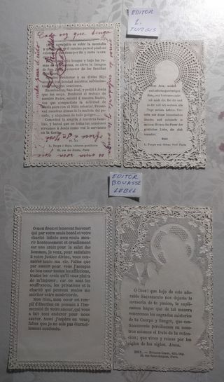 8 ESTAMPAS RELIGIOSAS DE PUNTILLAS O PERFORADAS