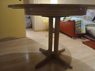 Mesa redonda extensible madera