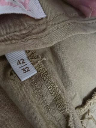 Pantalón chino beige mujer talla 42