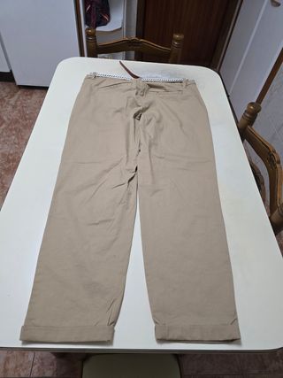 Pantalón chino beige mujer talla 42