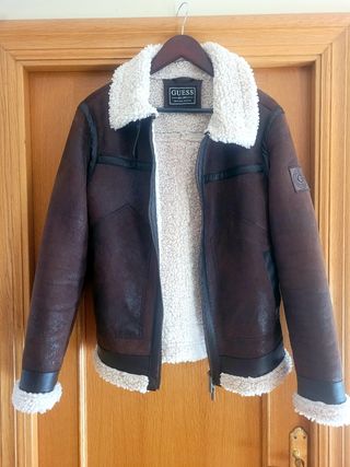 Cazadora Marrón con Forro de Borrego