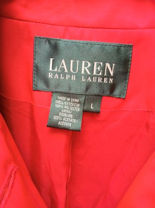 Chaqueta Lauren Ralph Lauren Roja Talla L