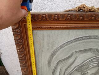 Cuadro Virgen María y Niño Jesús, Lápiz