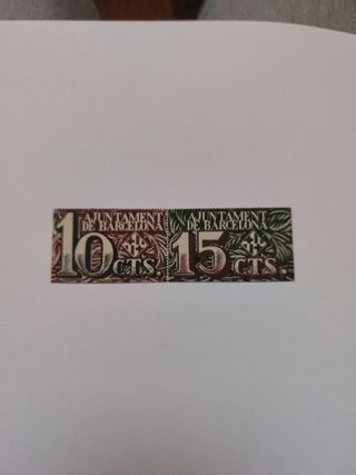 Billetes Guerra Civil Española Barcelona 1937