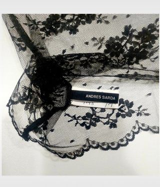 Top Andrés Sarda encaje floral negro Talla M