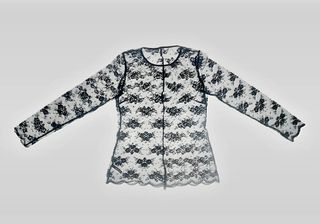 Top Andrés Sarda encaje floral negro Talla M