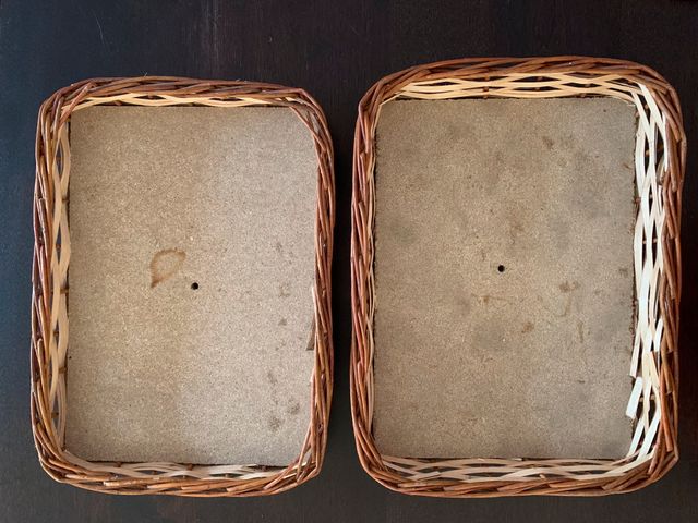 2 Cestas de Mimbre Rectangulares