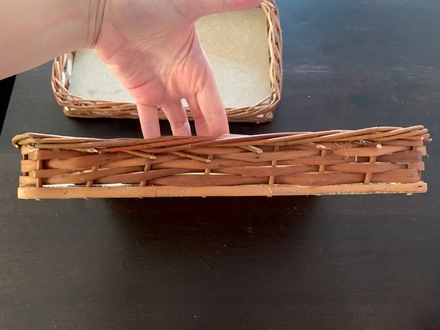 2 Cestas de Mimbre Rectangulares