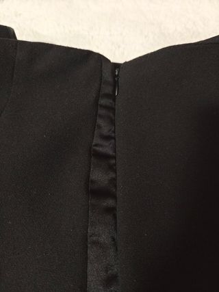Falda pantalón mujer, negra, con raso lateral 