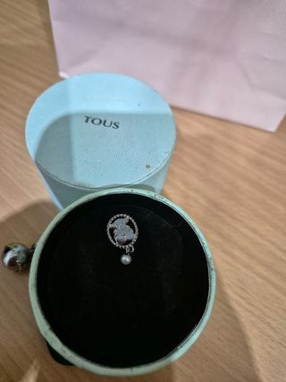 Pendiente Tous Oso Perla Plata