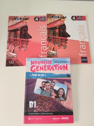 Libros de texto en francés .