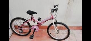 Bicicleta niña rosa Topbike 6-9 años