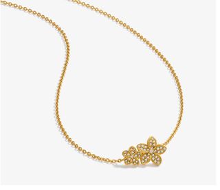 Conjunto de Joyas Flor Dorada con Piedra