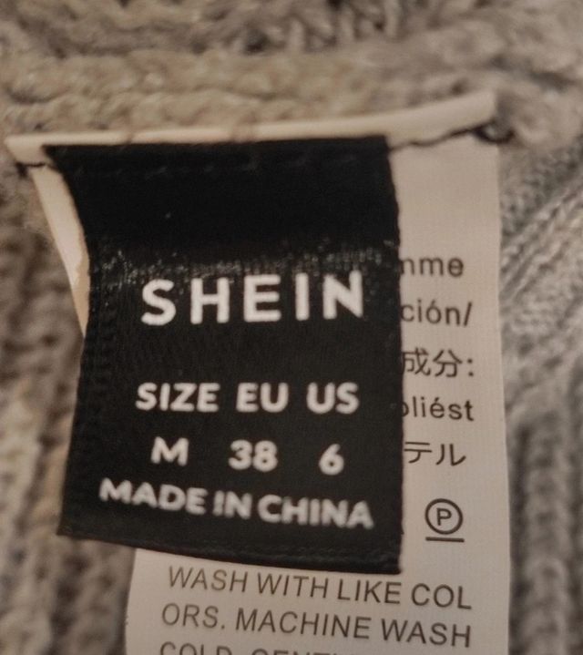 Jersey gris cuello alto Shein