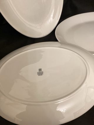 Conjunto 3 bandejas porcelana inglesa ovaladas
