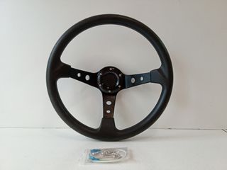 Volante deportivo desplazado negro