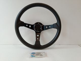 Volante deportivo desplazado negro
