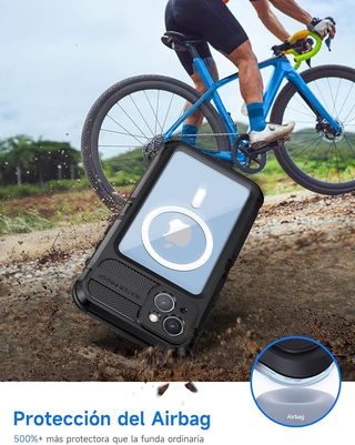 SEACOSMO Funda Impermeable iPhone 14 6.1'' Negro