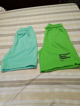 Lote 2 pantalones cortos y camiseta roja 