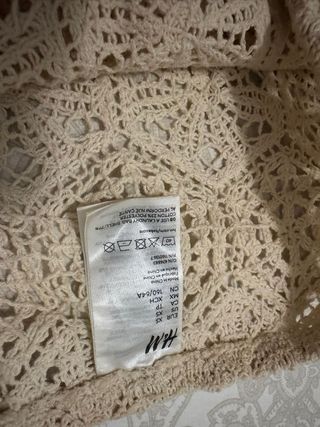 Falda H&M crochet beige Talla XS
