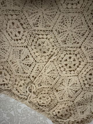 Falda H&M crochet beige Talla XS