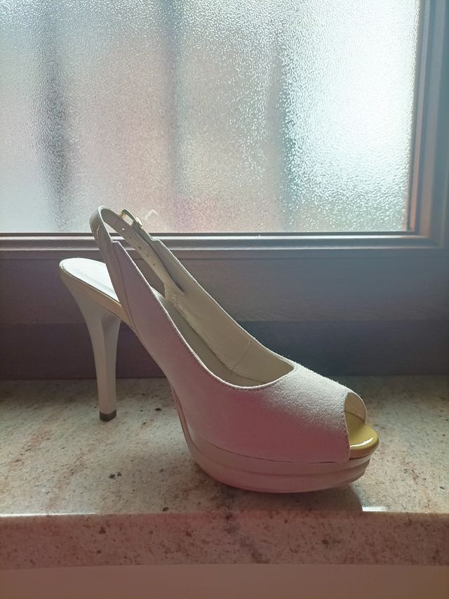 Sandalo Nero Giardini scamosciato Beige Tg 36