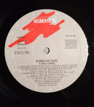 LP Duncan Dhu – Canciones GA-097