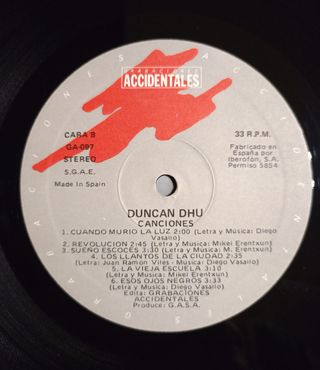 LP Duncan Dhu – Canciones GA-097