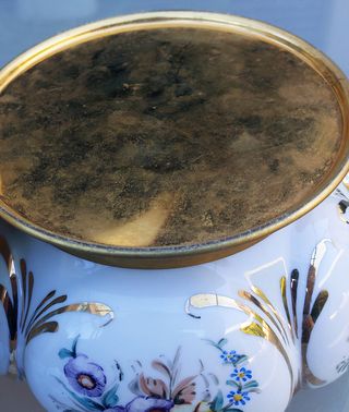 Cuenco o Bombonera antiguo vintage SXIX de Capodim