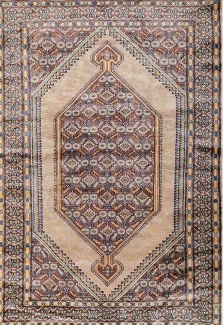 Tappeto Persiano Beige e Multicolor in Lana