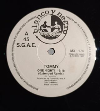 MAXI Tommy - One Night! (Remix) MX 176